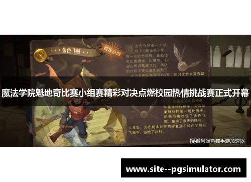 魔法学院魁地奇比赛小组赛精彩对决点燃校园热情挑战赛正式开幕 魔法学院魁地奇比赛小组赛精彩对决点燃校园热情挑战赛正式开幕